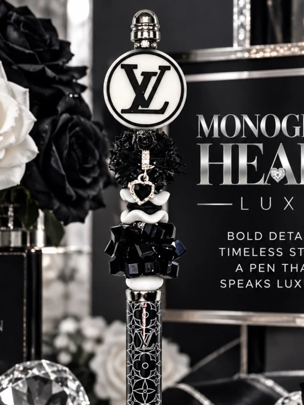 Monogram Heart Luxe Pen